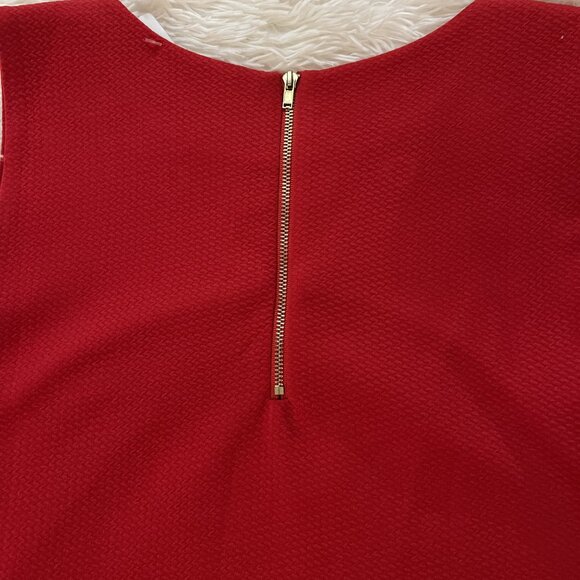 Maria Gabrielle Red Sleeveless Top with Gold Grommet Detail – Size Small - Picture 5 of 7